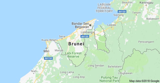 letak lokasi peta brunei darussalam